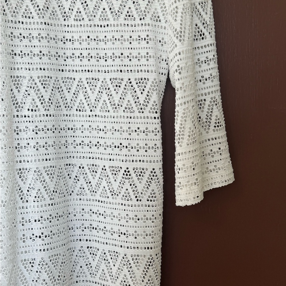 Swim Cover-Up Tunic Crocheted Style Womens Medium - Picture 9 of 9